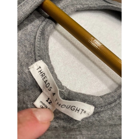 Threads 4 Thought Size 12 Girls Hazelle Tunic Pullover Sweater Cross-Back Cutout - Picture 4 of 8